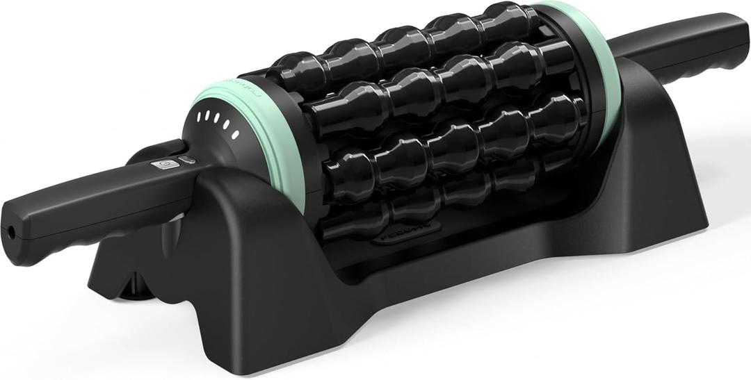 Rolling Percussive Massager, Percussive Therapy, Whole Body Relief, Deep Tissue and Muscle Recovery, Hands-Free Base