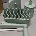 Rotary Cheese Grater Manual Hand Crank with 5 Blades & Suction Base, Kitchen Vegetable Shredder Slicer for Veggie, Nuts, Fruit, Green