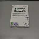 200PCS 8 inch Bamboo Skewers for wooden sticks BBQAppetiserFruitCocktailKabobChocolate FountainGrillingKitchencrafting and Party. =3mm, More Size Choices 6"/8"/10"/12"/36"