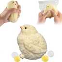 Handmade Taba Squishy Chick Ultra Soft Squishy Fidget Squeeze Toys, TPR Squeeze Toys for Stress Relief Sensory Toys, Squishies for Adults Party Favors Pinch Family Squishy Toys (Chic)
