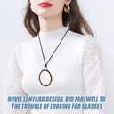 TERAISE Reading Glasses Pendant Necklace Readers Lightweight Portable Anti-loss Reading Glasses with Exquisite Case for Women