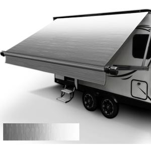 Dulepax RV Awning Fabric Replacement(15'2" Fabric) Heavy Duty 18.5oz Vinyl Camper Awning Replacement, UV-Resistant, Weatherproof Universal Fade Gray Outdoor Canopy for RV, Motorhome, Trailer