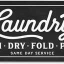 Stupell Industries Vintage Laundry Sign Cursive Typography Canvas Wall Art, 20x48, Multi-Color (48L" x 20W")