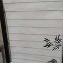 Roundhill Bamboo Print 4-Panel Framed Room Screen/Divider, black