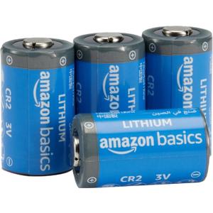 Amazon Basics 4-Pack CR2 Lithium Batteries, 3 Volt, Long Lasting Power, Reliable, Low Self-Discharge Rate