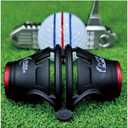 360-Degree Golf Ball Marker Alignment Tool Kit - Triple Line Stencil with 3-Color Pens and Gift Box