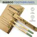 8 Pack Bamboo Toothbrushes - Soft Bristles, BPA Free, Eco-Friendly Natural Wooden Toothbrushes for Adults & Family, Zero Waste Compostable Handle
