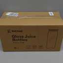 Ruckae 16oz 10 Pack Juice Bottles, Glass Bottles with Lids, Smoothie Cup Lids and Straws, Water Bottle Mason Jar Drinking Glasses for Juicing, Smoothies, Kombucha (Transparent)