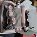 MESCOMB 5 in 1 Hot Air Styler Wrap, High-Speed Hair Dryer, Volumizing Brush with Auto Curlers, Fast Drying & Frizz-Free Styling, Straightening, No Heat Damage, Includes Travel Bag (Pink)