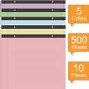 Yaridar (10 Pads 11" x 9.5" Legal Pads College Ruled Notepad, Colored Lined Paper Pads, 50 Sheets/Pad, Colors Pastel Writing Pads for School Office