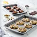 Circulon Bakeware Nonstick Cookie Pan Set, Cookie Sheets for Baking, 2-Piece, Gray