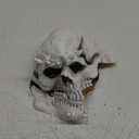 LEKA NEIL Skull Mask Creepy Halloween Full Head Skull Mask with Moving Jaw Scary Latex Helmet with Movable Mouth Adult