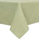 Hiasan Faux Linen Square Tablecloth - Wrinkle and Stain Resistant Washable Table Cloth for Kitchen Dining Room Holiday Table Cover for Dinner, Green, 70 x 70 Inch