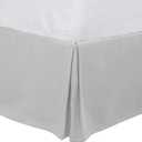 PiccoCasa Queen Size Pleated Bed Skirt, Ruffled Lightweight Box Spring Cover - 16 Inch Drop Dust Ruffle Bedskirt, Wrinkle Free and Fade Resistance, Easy to Stall - Light Gray