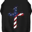 Discover Cozy Cotton Canine Wear: Soft, Lightweight, and Breathable Dog Shirt Vest with Eye-Catching Graphics(Security), Keeping Your Furry Friend Warm and Comfy! Fist Flag XL