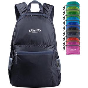 G4Free 20L Lightweight Packable Backpack Travel Hiking Daypack Foldable Backpack for Men Women (A-dark Grey)