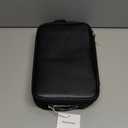 Travel Makeup Bag Women's Large Capacity Cosmetic Portable Organizer Large Opening Waterproof Storage Toiletry Bags Vertical Free-Standing Brush Holder for Easy Access Black