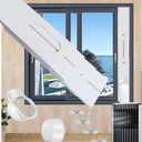 Portable Air Conditioner Window Seal Kit with Coupler,Adjustable Vertical/Horizontal Sliding Window Plate for AC Unit, Suit for 5.9''/15cm Diameter Exhaust Hose