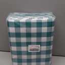 ABCCANOPY 5 Pack Rectangle Polyester Tablecloth 54 x 108 Inch Checkered Indoor Outdoor Stain-Resistant Washable Heavy-Duty Fabric Table Cover Elegant Home Decor Turquoise and White Gingham