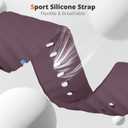 TiMOVO Sport Band Compatible with Apple Watch 42mm (Series 11/10) 41mm 40mm 38mm for Women Men (2025), Soft Silicone Replacement Strap for iWatch Series 9/8/7/6/5/4/3/2/1/SE 3 2 1, Smoky Purple