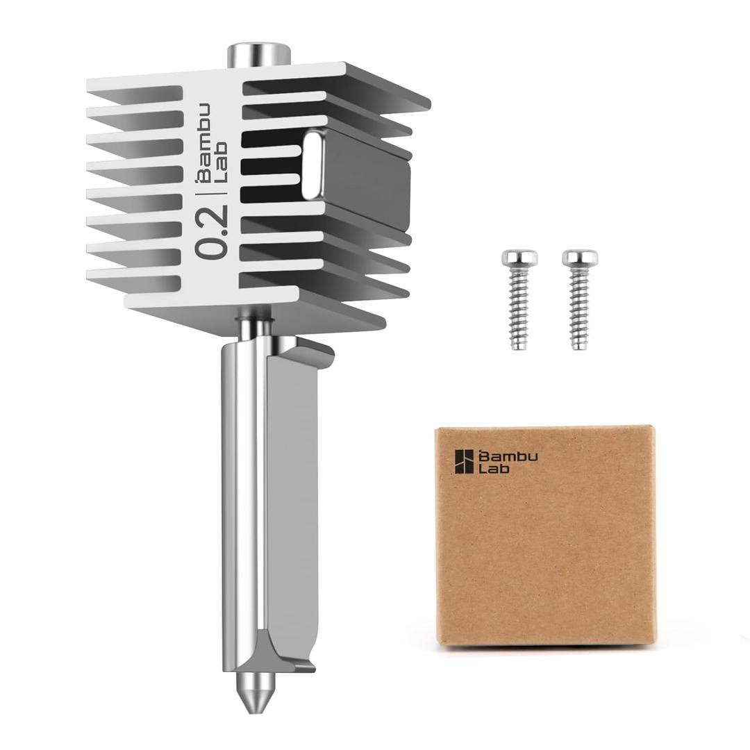 Bamboo Lab A1 Mini,A1 Stainless Steel Hotend Kit with 0.2mm Nozzle, All Metal Extruder Hot End, Heating Block Replacement