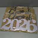 3 x Graduation Decorations 2026 Wood Sign Sliver Class of 2026 Photo Props for College High School Graduation Party Supplies