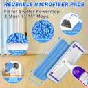 Microfiber Mops for Hardwood Floor Cleaning - BPAWA Flat Floor Mop with 4 Washable Pads for Laminate Wood Tile Vinyl Home Kitchen Bathroom - 59" Adjustable Handle