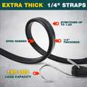 Bungee Cords with Hooks 21" 50 Pack, Heavy Long Duty Rubber Tarp Straps with Crimped S Hooks for Securing Cargo, Tarps in Extreme Weather, Max Stretch 1.5X & Max Load Capacity 185 LBS
