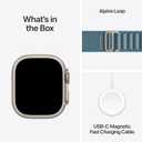 Apple Watch Ultra 3 [GPS + Cellular 49mm] Running & Multisport Smartwatch w/Rugged Titanium Case w/Light Blue Alpine Loop - M. Satellite Communications, Advanced Health & Fitness Tracking