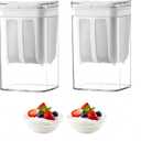 2Packs Yogurt Strainer[1.16QT*2/0.29GAL*2] Total & [0.55QT*2/0.1375GAL*2] Filter, Greek Yogurt Strainer Yogurt Press, BPA-Free PP Strainer for Whey Separation & Greek Yogurt Maker(Total1.16QT*2)