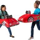 Fun Express Toddler Inflatable Car Costume - Premium Race Car Costume for Boys & Kids Halloween Parties | Durable Vinyl Construction for Active Play | Easy-to-Inflate Design Ages 3+ Red