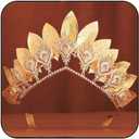 Gortin Gold Leaf Crown Wedding Headband Goddess Halo Crown and Tiara Bridal Princess Headpiece Costume Headwear Hair Accessories for Women