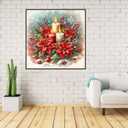 2 x Lophomie Christmas Diamond Art, Christmas Candles Diamond Art Kits for Adults, 5D Diamond Painting Kits Beginners, DIY Round Full Drill Paint with Diamonds Crafts for Home Wall Decor Gifts 14x14 in (13.8x13.8in (35x35cm))