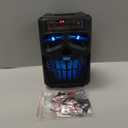 NB Series 8 Inch Wireless Portable Party Speaker & Wired Mic + Remote, black