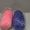 3 x Geelin 2 Pcs Microbead Roll Pillow 11.8 x 6.3 Inch Soft Pillow Bolster Cylindrical Pillow Microbead Pillows for Sleeping Home Travel Neck Head Back Support Rest (Pink, Blue)