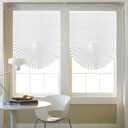 Changshade 6-Pack Temporary Light Filtering Paper Blinds for Window, Cut to Size Adhesive Paper Shades, Stick on Pleated Blinds,No Drill Easy Install,36" W x 72" H,White