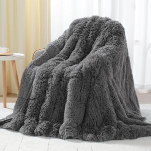 Uttermara Faux Fur Weighted Blanket Twin Size 15 Pounds, 48" x 72" Sherpa Heavy Blanket Throw for Couch Sofa Bed, Super Soft Plush Fleece & Warm Cozy Sherpa Reverse, Great for Calming and Relax, Gray (Grey)