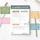 2 x BrightenKidz Teacher Gifts, Gifts for New Teachers, Modern Boho Teacher Notepad, To-Do List Notepad, Stationery Must-Have Supplies for Preschool, Elementary, Middle, and High School Teachers