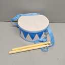 Kids Drum Set,8 Inch Wooden Drum Toys, Educational Baby Musical Toy with an Adjustable Strap and 2 Drumsticks, Sensory Musical Instrument Toys for Toddler, Kids, Boys & Girls