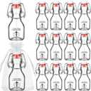 Qinyoung 12 Sets Clear Glass Bottles with Cross Catholic Bulk Glass Baptism Favors for Guests Christian Water Container with Organza Bags for Communion Gifts Church Wedding Baptism