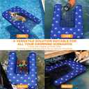 Inflatable Dock Platform, Medium Dog Boat Ramp Floating Non-Slip Oxford and PVC with Small Water Ramp for Dogs Pool, Dock, Lake with Traction Rope, Manual Air Pump (3.5ft x 2.2ft x 4in) M03