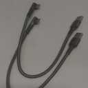 CONMDEX USB C Charger Cable [1ft, 2Pack] 10Gbps USB 3.1 Gen 2 USB A to USB C Data Transfer Braided Cord, Right Angle Android Auto CarPlay Type C Cable for iPhone 16 15 Plus Pro Max Samsung Galaxy S23