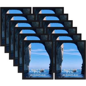 Schliersee 8x10 Picture Frame Set of 12, 8 by 10 Multi Black Photo Picture Frames Bulk for Wall Gallery Collage Frames or Tabletop Home Decor
