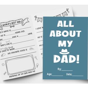 21 x Happy Fathers Day Card Gifts Decorations for Dad from Kid, Funny Father's Day Cards Gift (All About My Dad)