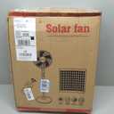16 inch Solar Oscillating Standing Fan with Solar Panel, Portable Rechargeable Mobile Floor Fans, 14400mah Battery, Two Charging Methods, 4 Speeds, for Bedroom Study or Outdoor(Black)
