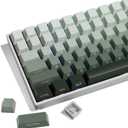 XVX Shine Through Gradient Seaweed Green Keycaps - 136 Keys, Side Print, Double Shot PBT, OEM Profile for Cherry Gateron MX Switches