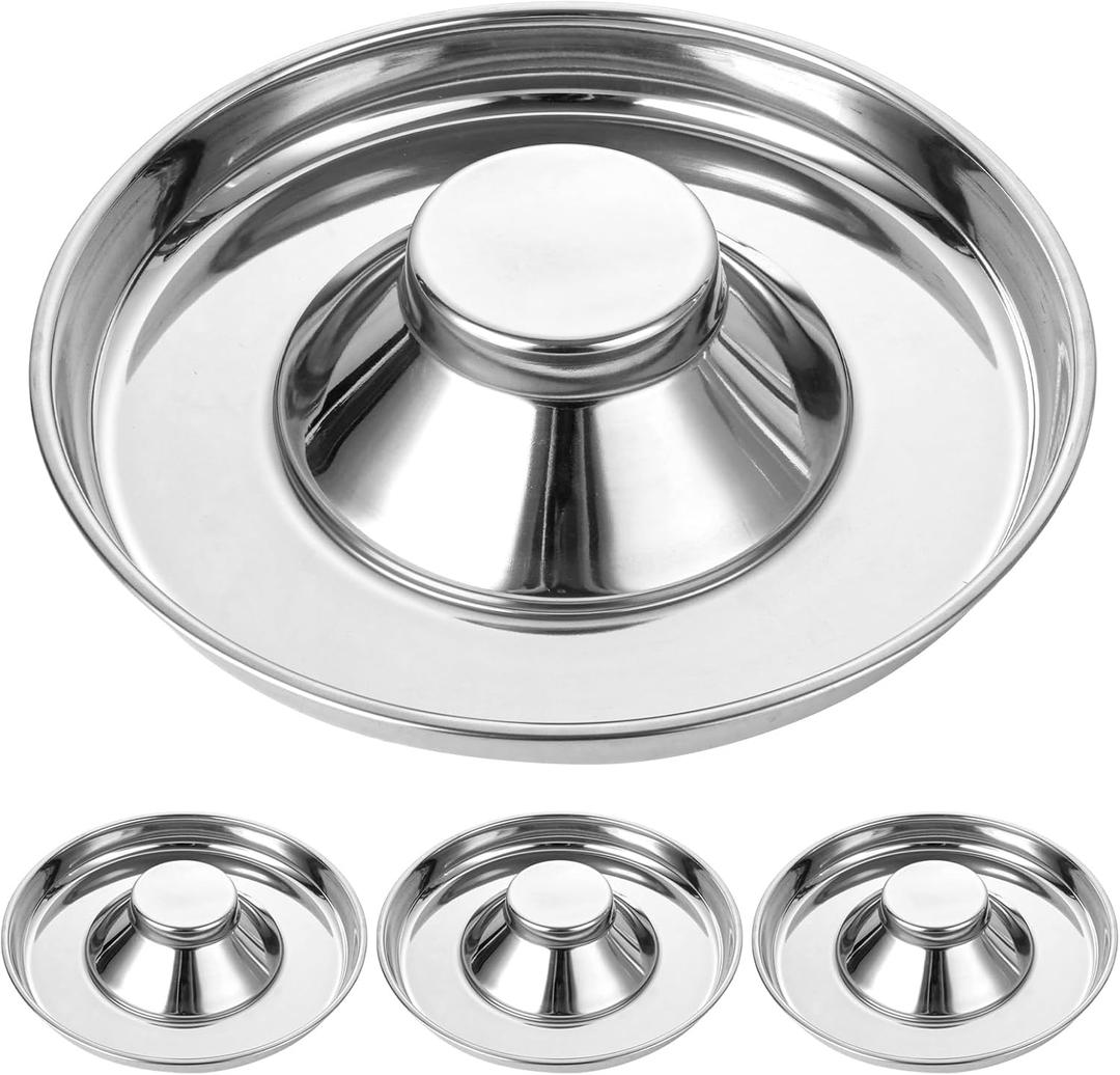 4 Pack Stainless Steel Slow Feed Dog Bowl - 11.8 Inch Stainless Steel Dog Bowls Small - Non-Skid Dog Food and Water Bowl - Feeding Weaning for Small Medium Large Dogs, Cat, Pets