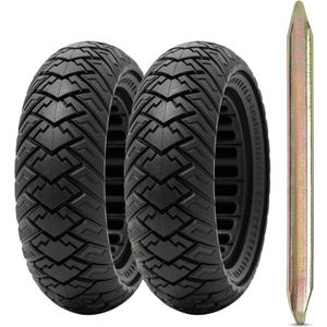 2 PCS 10x3.0 255x80 (80/65-6) Solid Tire,10 Inches Electric Scooter Wheels 10 x 3.0 Solid Tires Front or Rear Replacement Solid Rubber Tires Compatible with 10x3.0 Electric Scooter TireP-1009