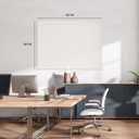 U Brands Farmhouse Linen Bulletin Board, 40" x 30", White Wood Style Frame, Industrial Grade Pinning Surface