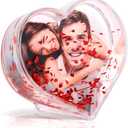Glitter Picture Frame Liquid Best Friends Acrylic Floating Water Personalized Snow Globe Photo Frame Cute Family Couple Custom Birthday Gifts for Women